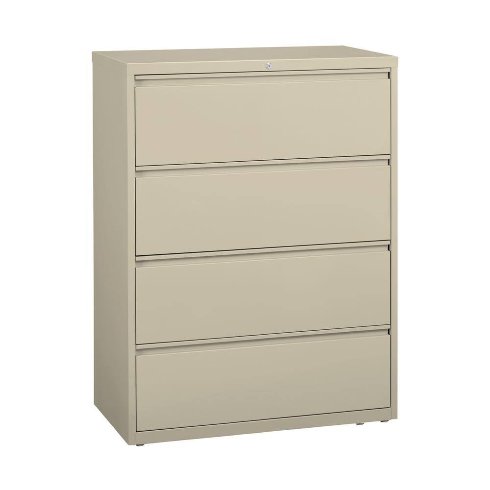 Putty 4-Drawer Lockable Fire Resistant Lateral File Cabinet