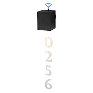 Black Dusk to Dawn Hardwired Outdoor Wall Lantern Sconce with Optional Door Numbers and Bulb Included