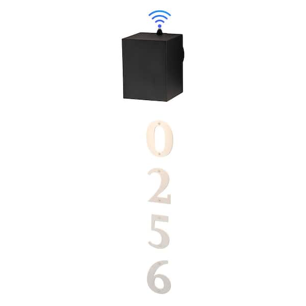 Laplusbelle Black Dusk to Dawn Hardwired Outdoor Wall Lantern Sconce with Optional Door Numbers and Bulb Included