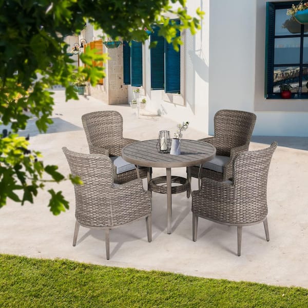 Patio Time Tenaya 5-Piece Wicker Dining Chair Set SWD010-01 - The Home ...