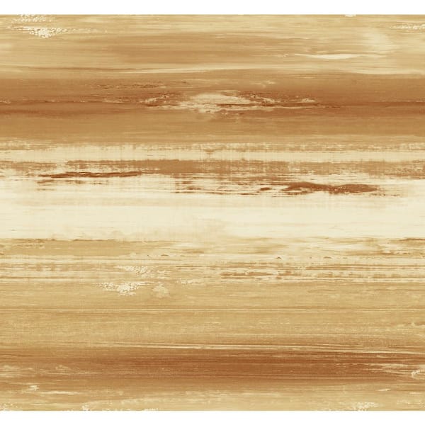 Seabrook Designs 60.75 sq. ft. Metallic Burnt Orange Horizontal Watercolor Paper Unpasted Wallpaper Roll
