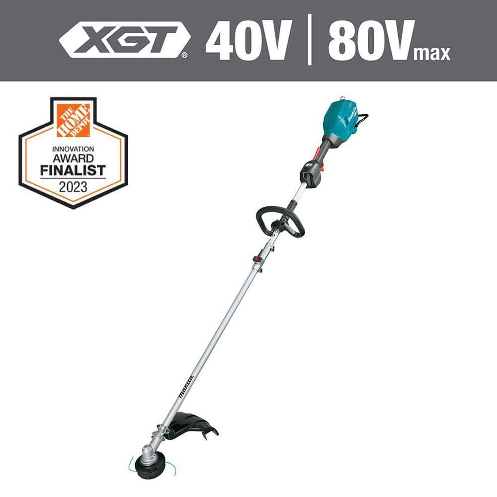 Makita XGT 40V max Brushless Cordless Couple Shaft Power Head with 17 in.  String Trimmer Attachment (Tool Only) GUX01ZX1 - The Home Depot