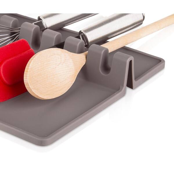 Tomorrow S Kitchen Gray Utensil Rest Utensil Holders Xl 46713606 Usa The Home Depot