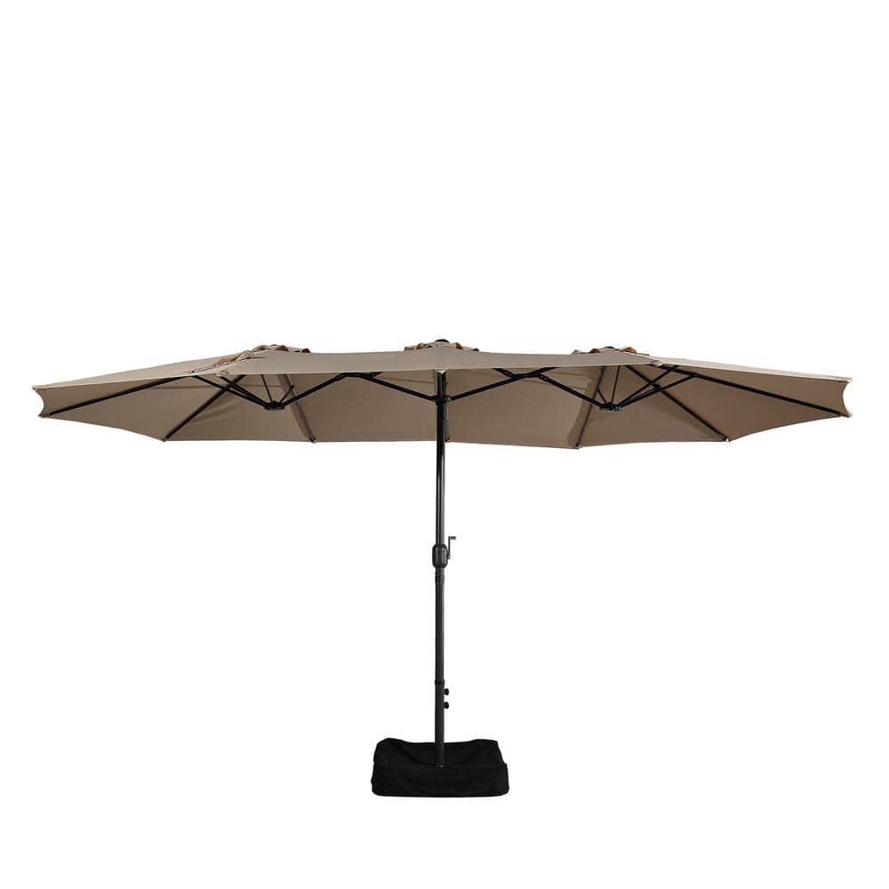15 ft. Double-side Designed Fade Resistant and UV Resistant Patio Market Um