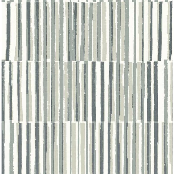 A-Street Prints Blue Sabah Slate Stripe Wallpaper Sample