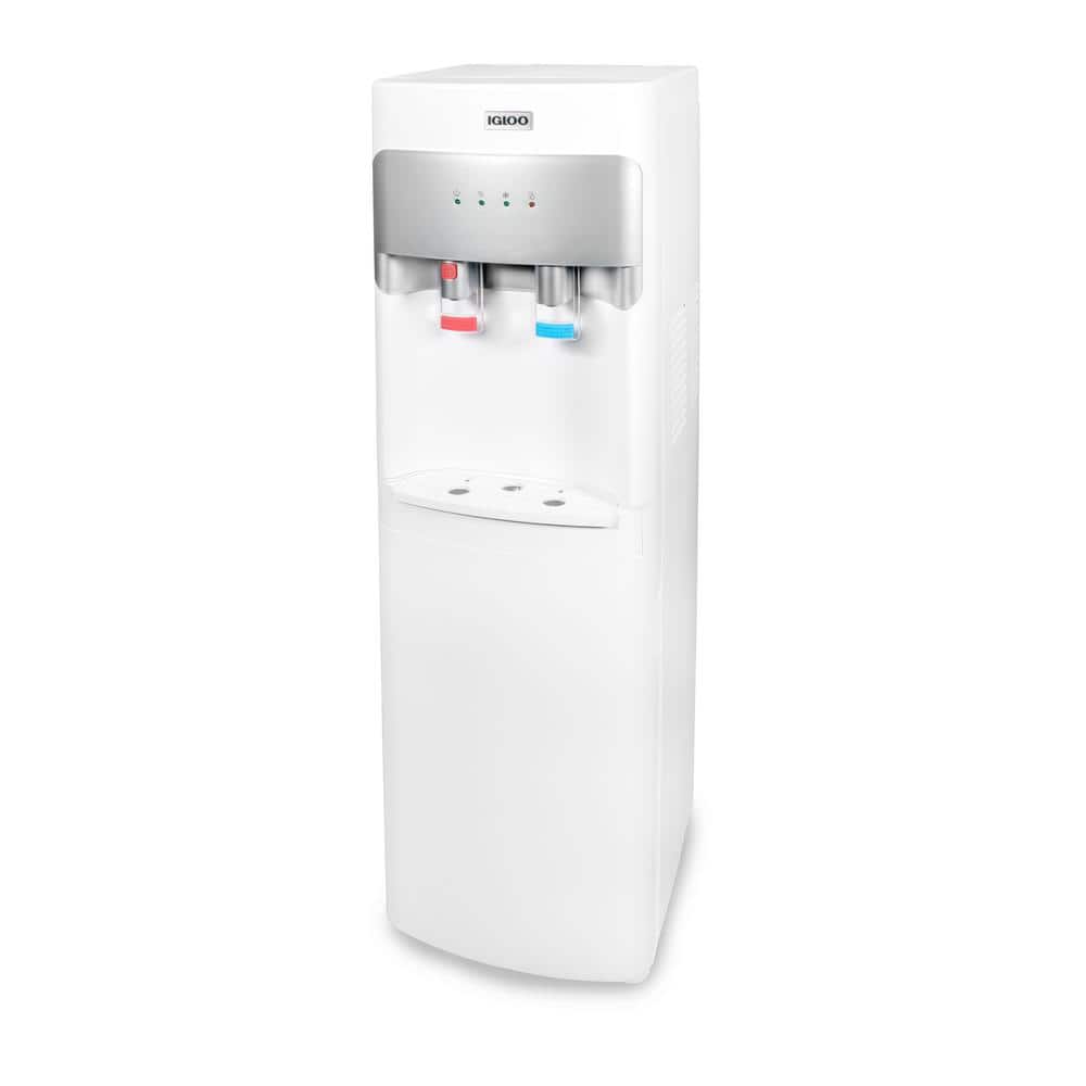 Igloo White Metal Bottom Load Hot and Cold Water Dispenser
