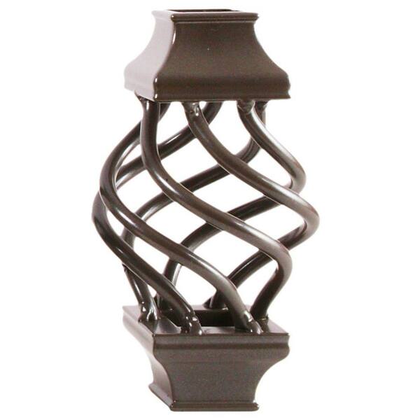Pegatha 3/4 in. Charcoal Aluminum Basket Square Baluster Collar