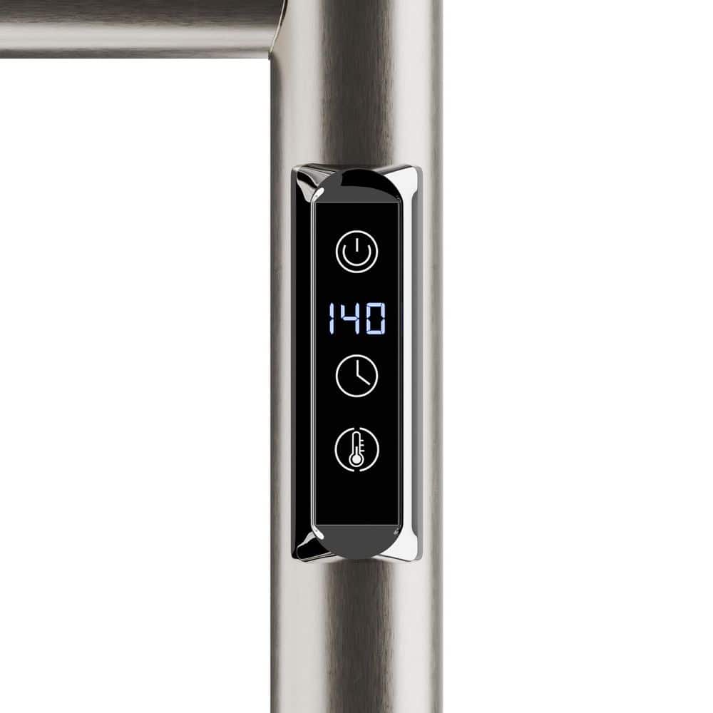 Brushed Nickel 8-Bar Wall Mounted Electric Towel Warmer