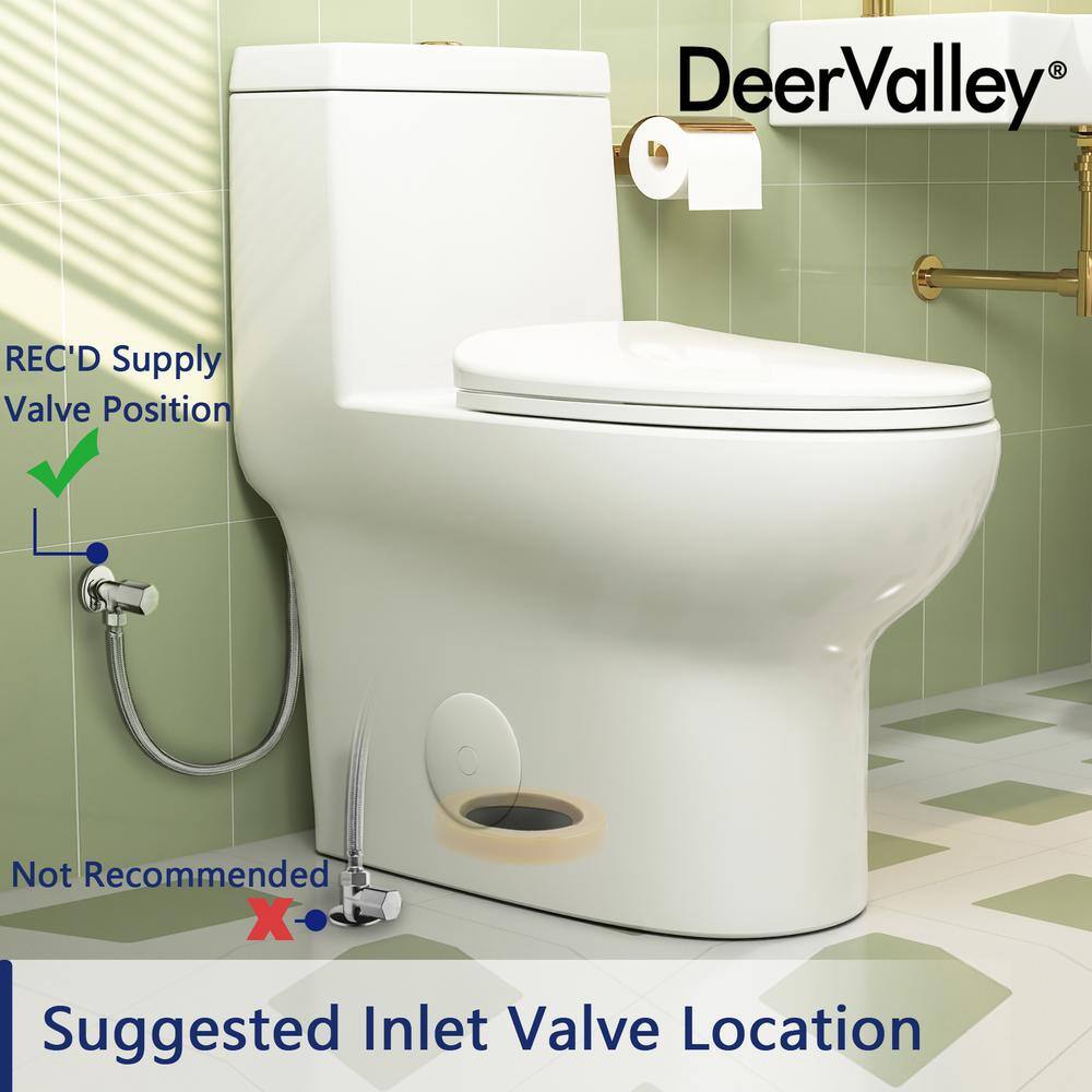 Ally White and Gold Ceramic Dual Flush Elongated Toilet