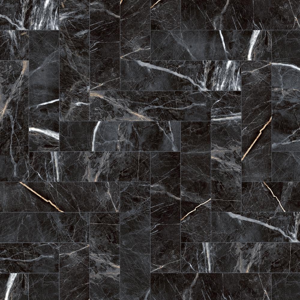 Elegance Marquina Gold Subway 12.99 in. x 3.15 in. Matte Porcelain Tile Sample price history on PriceWatchPro