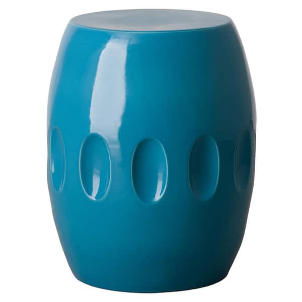 Emissary 22 in. Orion Turquoise Ceramic Garden Stool 12724TQ - The Home ...