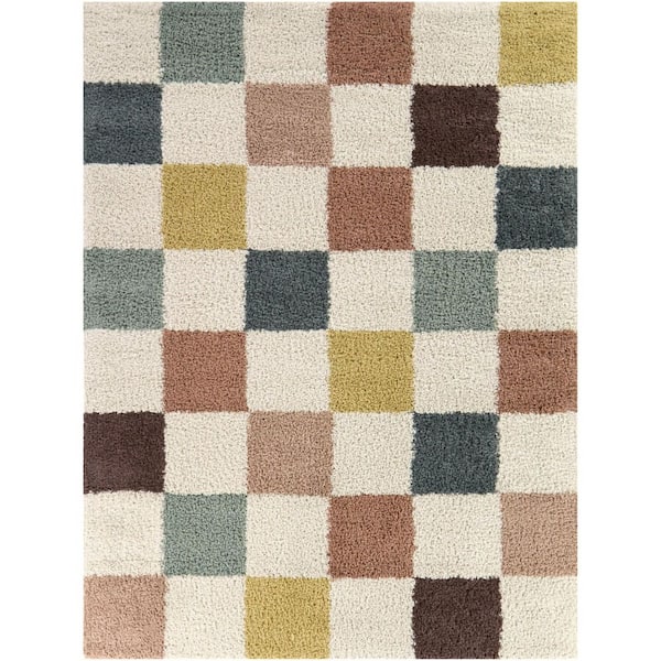 Cavalcanti Cream 5 ft. 3 in. x 7 ft. Checkered Area Rug