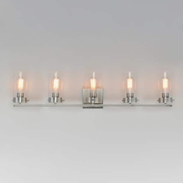 Maxim Lighting Pinn 39 in. 5-Light Satin Nickel Bath Vanity Light