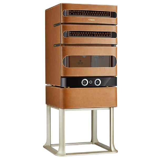 1.7 cu. ft. Genuine Leather Cigar Humidor