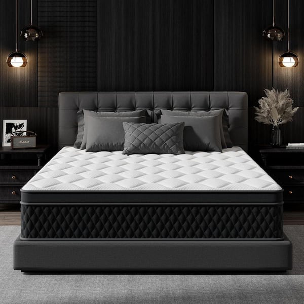 10 in. Hybrid Queen Memory Foam Mattress in a Box and Individually Wrapped Pocket Coils Mattress for Isolate Motion