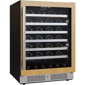 24 in. Single Zone 53-Wine Bottles Wine Cooler in Custom Panel Ready
