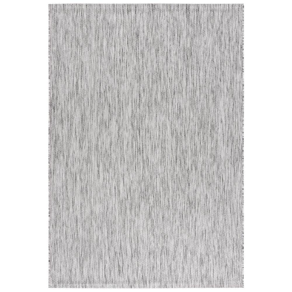 SAFAVIEH Courtyard Ivory/Dark Gray 9 ft. x 12 ft. Geometric Marle ...