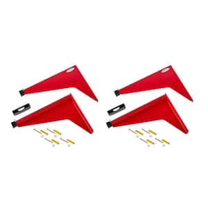 Drop Lift Wall Rack for Blueprints, Red (2-Pack)