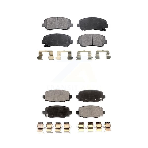 TEC Front Rear Ceramic Brake Pads Kit For 15-17 Chrysler 200 With 305mm Diameter Rotor KTC-100266