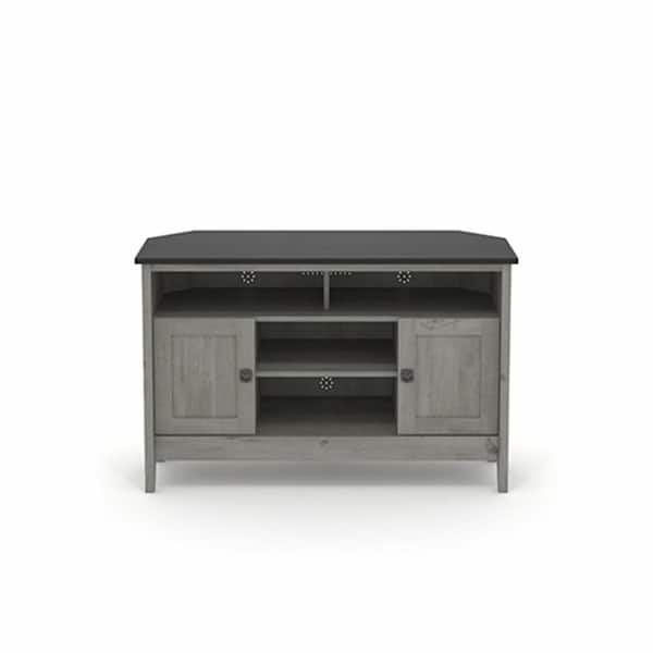 SAUDER August Hill 47.08 in. Mystic Oak Corner TV Stand Fits TV's up to 50 in. with Doors