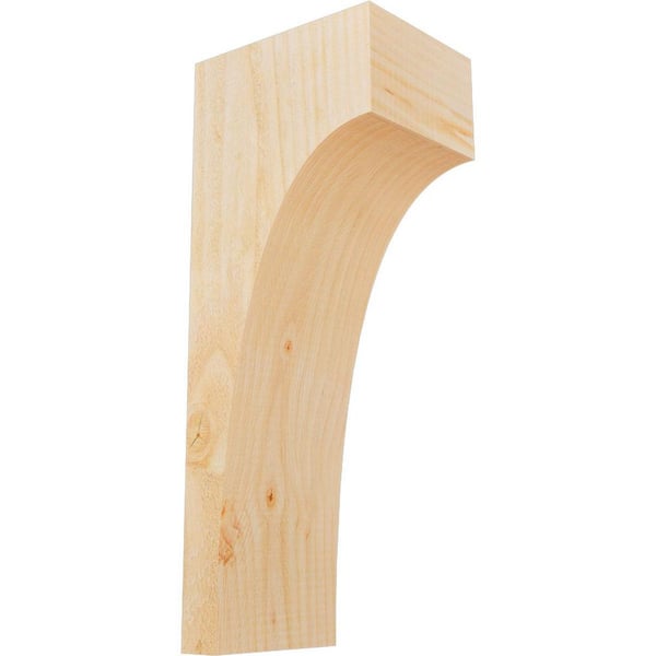 Ekena Millwork 6 in. x 8 in. x 20 in. Douglas Fir Huntington Rough Sawn Corbel