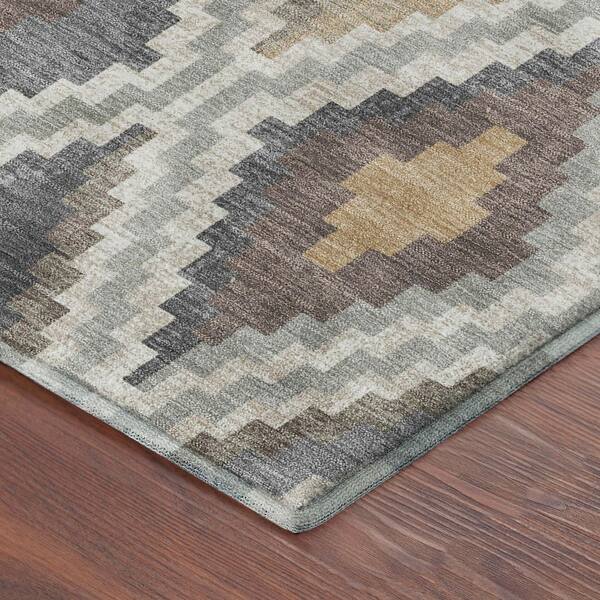 Mayfield Premium Machine Washable Abstract AMF2331 Taupe 10 ft. x 14 ft. Area Rug