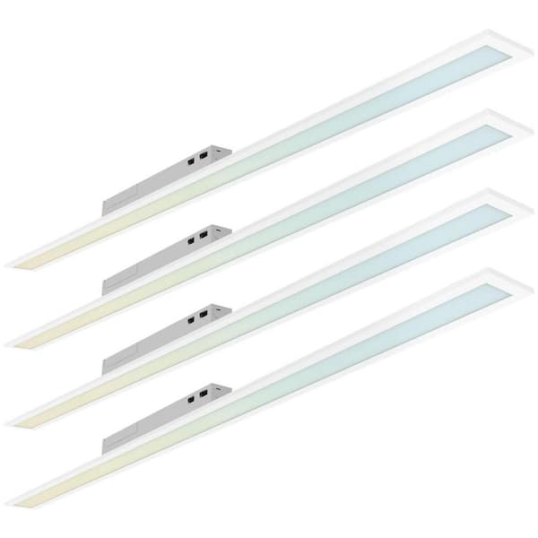 60-Watt 6 ft.x4 in.Integrated LED Recessed Backlit LED Panel Light,4CCT,Up to 6600LM Dimmable 120-277V UL Listed 4-Pack