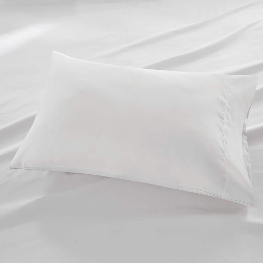 White Twin Deep Pocket Microfiber Cotton Sheet Set