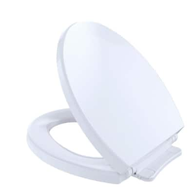 toto softclose elongated closed front toilet seat in cotton white