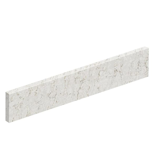 Transolid Silestone 21.375 in. W Quartz Vanity Side Splash in Lusso