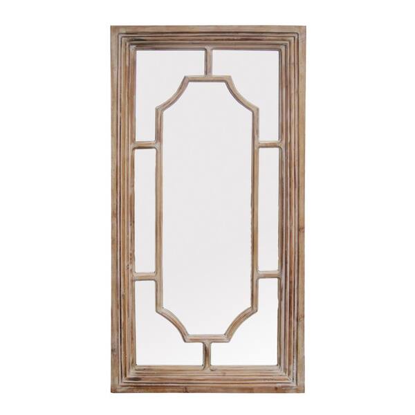 A & B Home Large Rectangle Brown Novelty Mirror (47.8 in. H x 24.4 in. W)