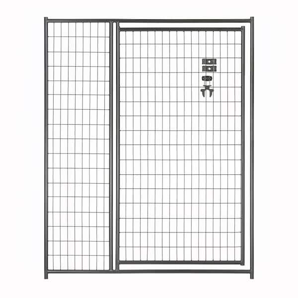 6 ft. H x 5 ft. W Black Welded Wire Gate - 36 in. Opening