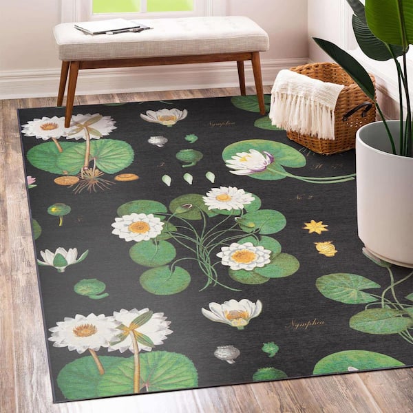 Lotus Kettle Multicolor Washable Rug 5 ft. x 7 ft. Area Rug