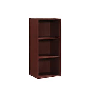 3-Shelf, 36 in. H Mahogany Bookcase
