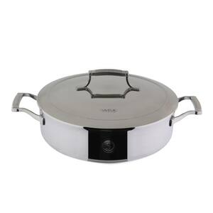 5 qt. Tri-Ply Stainless Steel Saute Pan with Lid