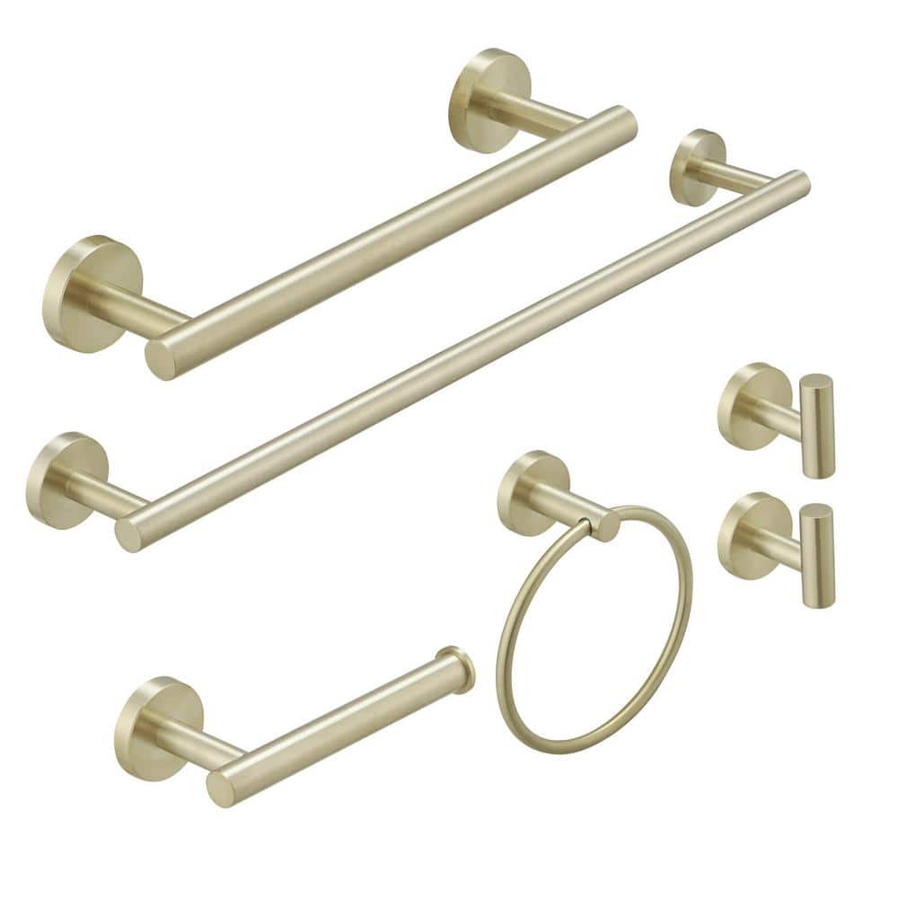 HOMEMYSTIQUE Bathroom Hardware Set 6-Piece Bath Hardware Set with Towel ...