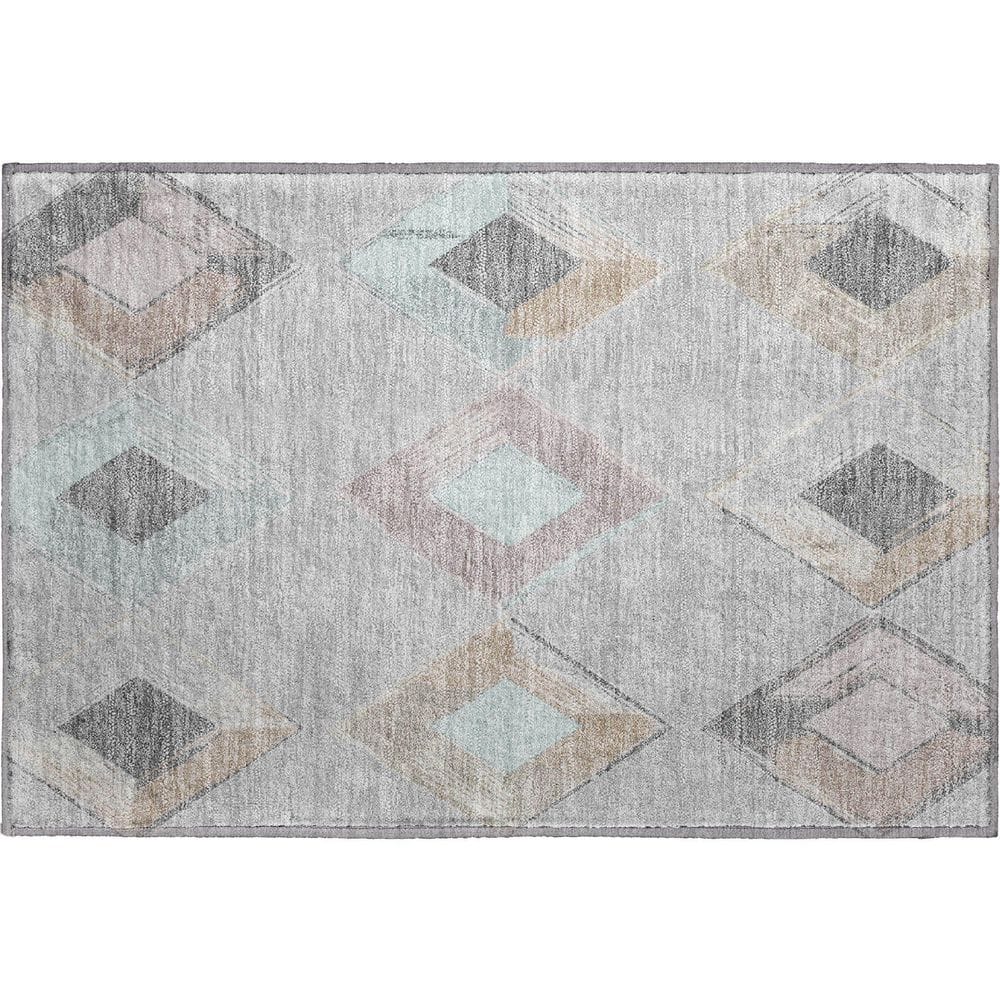 Mayfield Premium Machine Washable Abstract AMF2004 Gray 2 ft. x 3 ft. Accent Rug price history on PriceWatchPro