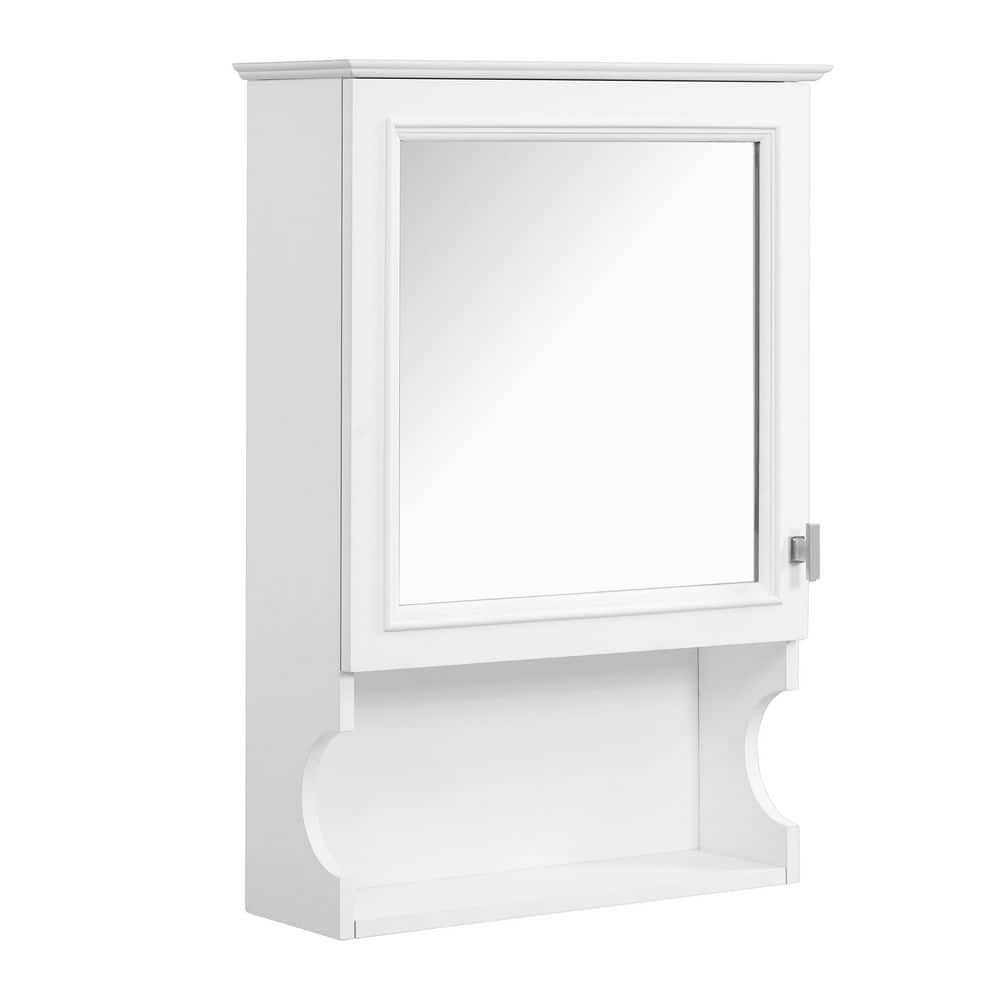 20 in. W x 29 in. H Rectangular White Surface Mount Medicine Cabinet with Mirror, Space-Saving, for Small Bathrooms price history on PriceWatchPro