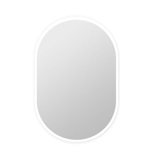 Bella 24 in. W x 36 in. H Oval Frameless Anti-Fog LED Dimmable Wall Bathroom Vanity Mirror