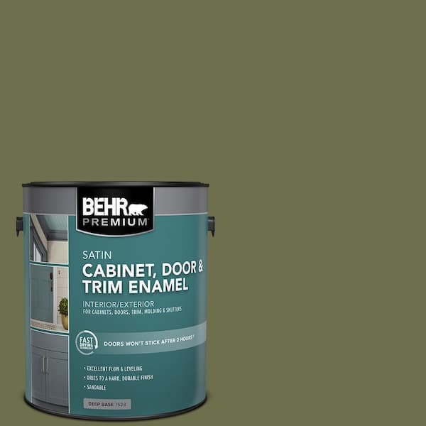 BEHR PREMIUM 1 gal. #S370-7 Outdoor Oasis Satin Enamel Interior/Exterior Cabinet, Door & Trim Paint