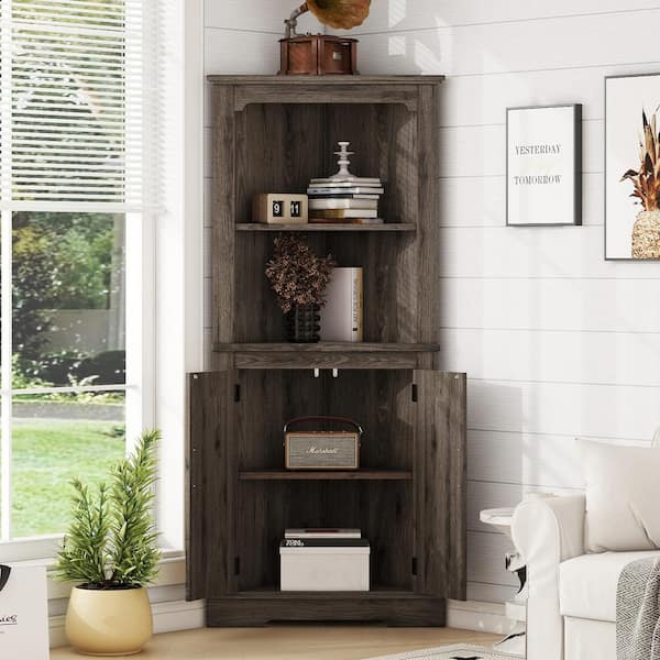 Tall corner hutch discount