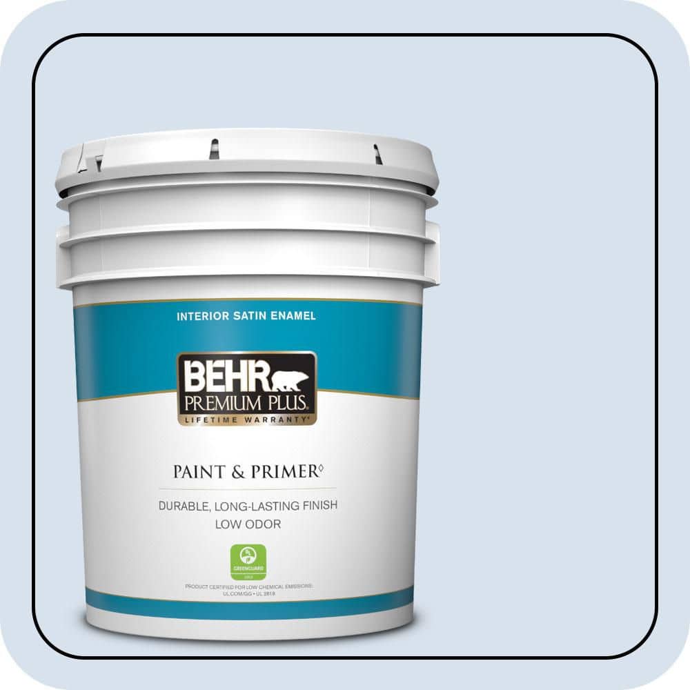 5 gal. #580A-2 Icy Bay Satin Enamel Low Odor Interior Paint & Primer price history on PriceWatchPro