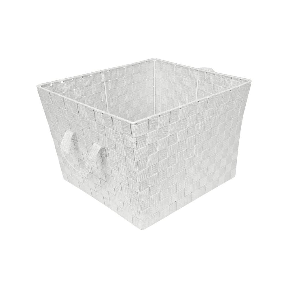 Simplify 12.5-in W x 10-in H x 12-in D White Plastic Collapsible Tub in the  Storage Bins & Baskets department at