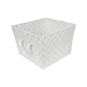 10 in. H x 15 in. W x 13 in. D Gray Plastic Cube Storage Bin