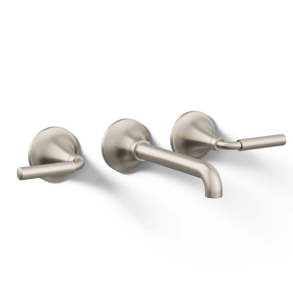 Tone Wall-Mount Bathroom Sink Faucet Trim Kit in Vibrant Brushed Nickel