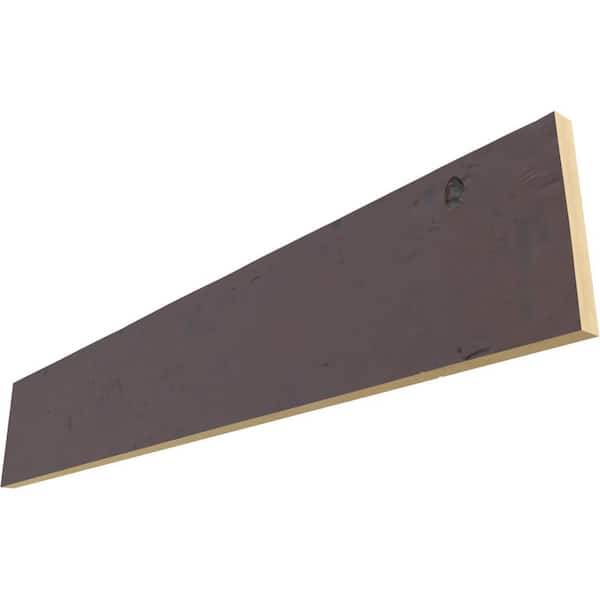 Ekena Millwork Endurathane 1 in. H x 4 in. W x 8 ft. L Knotty Pine Sangria Faux Wood Beam Plank
