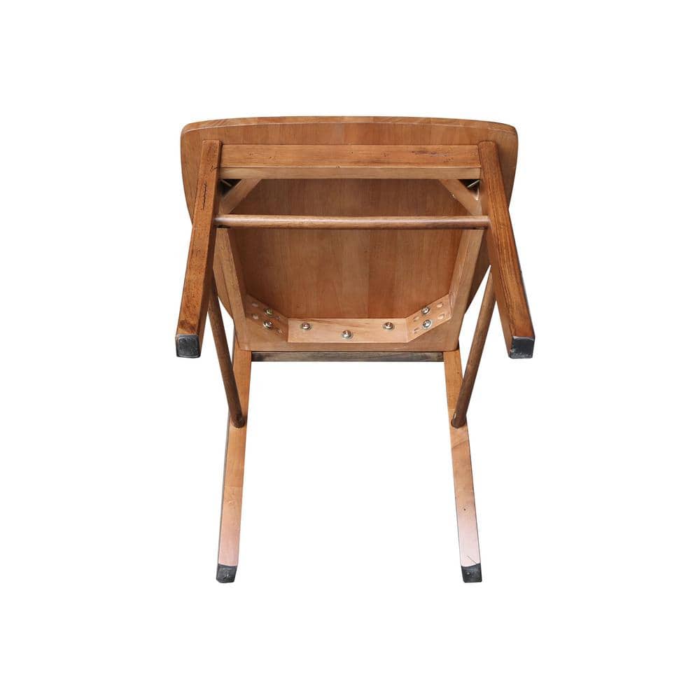 White Cross Back Solid Wood Side Chair