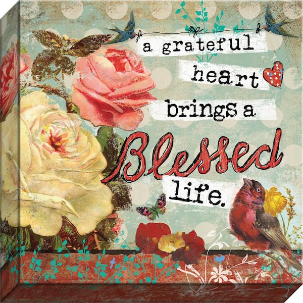 Unbranded Grateful Heart "A Grateful Heart" By Carpentree Canvas