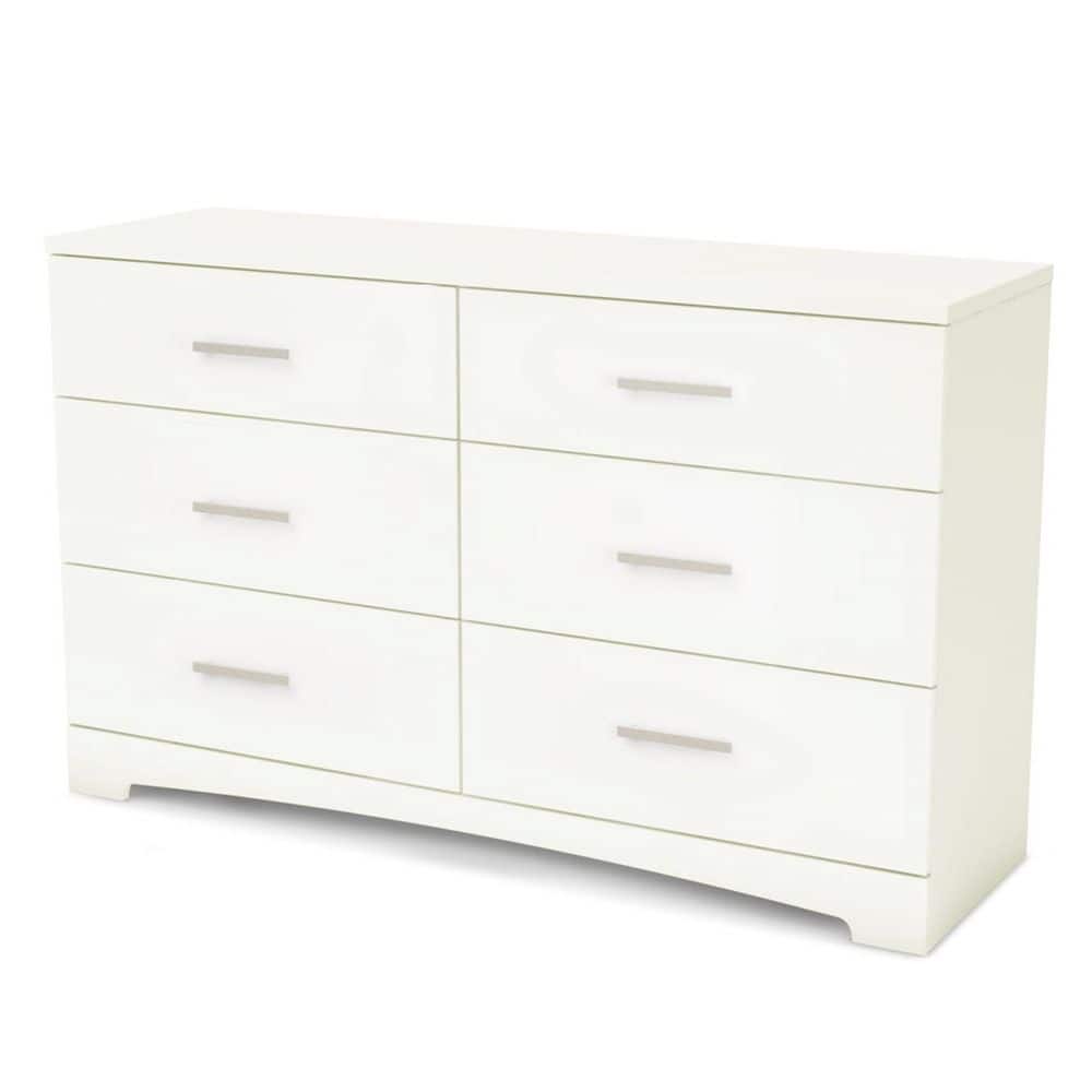 Gramercy Pure White 51.25 in. 2-Drawers Chest of Drawers