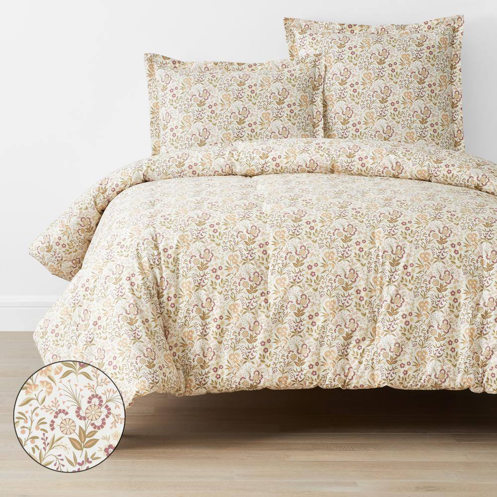 The Company Store Company Cotton Autumn Garden Blush Queen Cotton